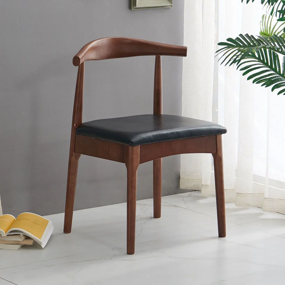 Sedia da pranzo scandinava Sedia laterale con schienale aperto e 4 gambe legno per uso domestico Clearhalo