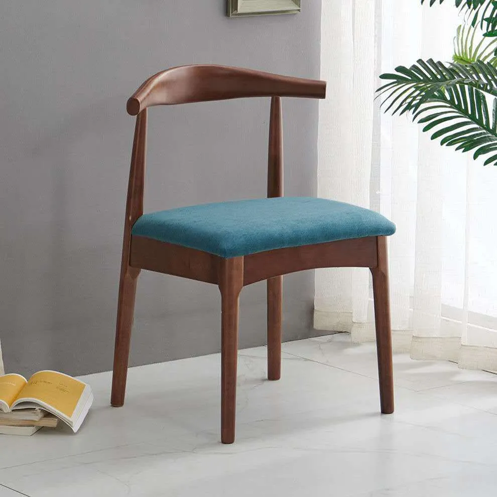 Sedia da pranzo scandinava Sedia laterale con schienale aperto e 4 gambe legno per uso domestico Clearhalo