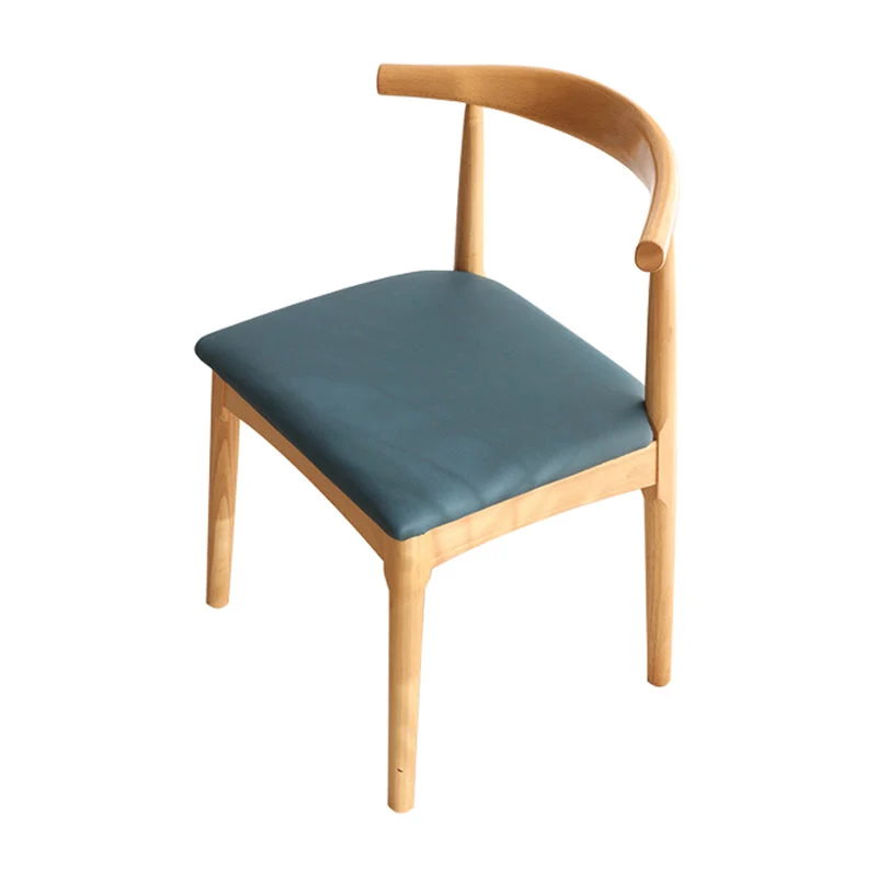 Sedia da pranzo scandinava Sedia da pranzo laterale legno larga 17 pollici con schienale aperto per uso domestico Clearhalo