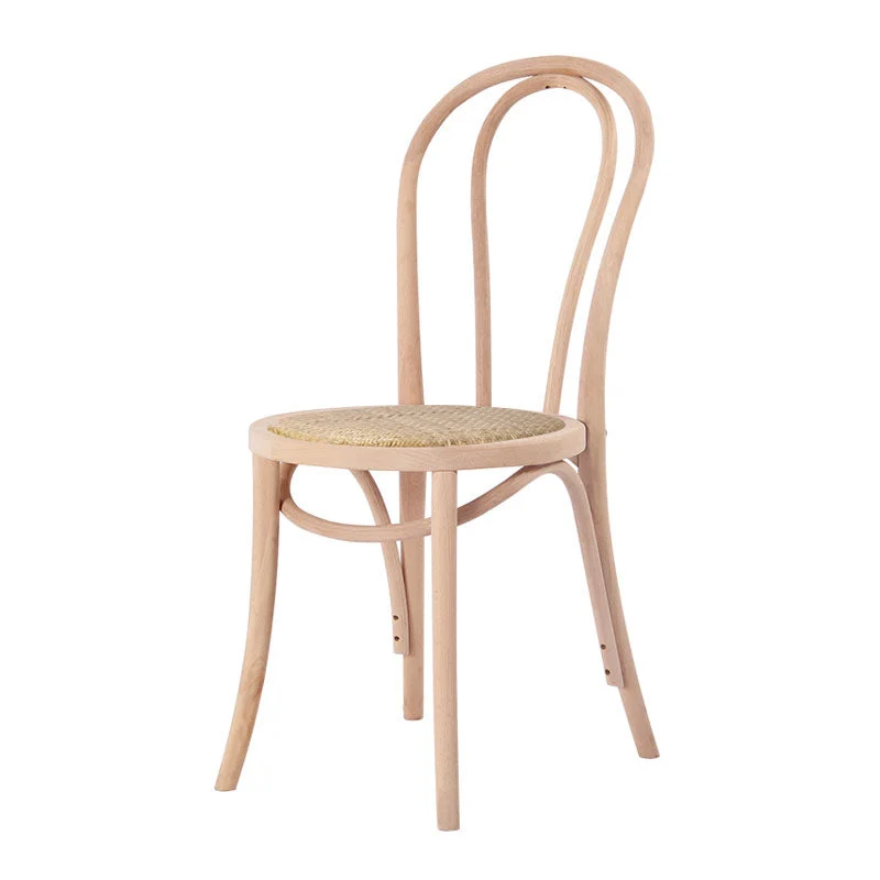 Sedia da pranzo scandinava senza braccioli Sedia da pranzo laterale con schienale Windsor legno Clearhalo