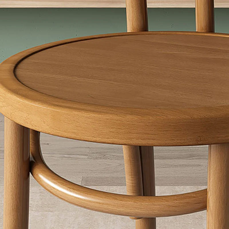Sedia da pranzo scandinava senza braccioli Sedia da pranzo laterale con schienale Windsor legno Clearhalo