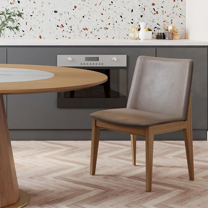 Sedia da pranzo senza braccioli da cucina legno Sedia da pranzo contemporanea con schienale massiccio Clearhalo