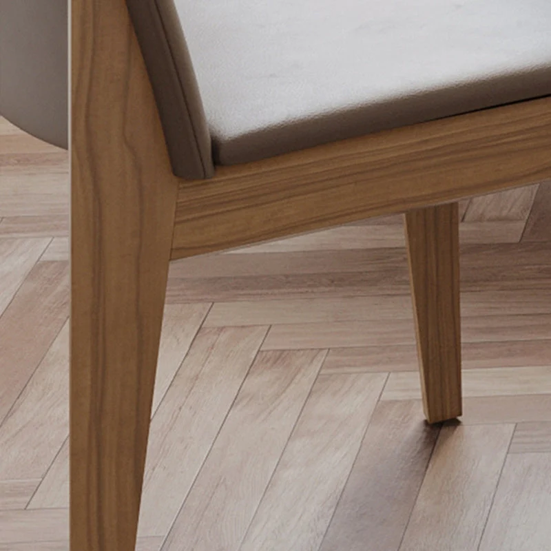 Sedia da pranzo senza braccioli da cucina legno Sedia da pranzo contemporanea con schienale massiccio Clearhalo