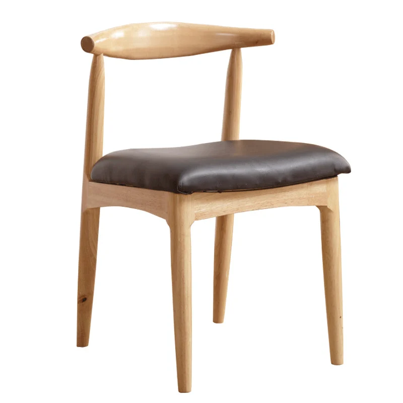 Sedia da pranzo senza braccioli da cucina legno Sedia da pranzo imbottita contemporanea Clearhalo