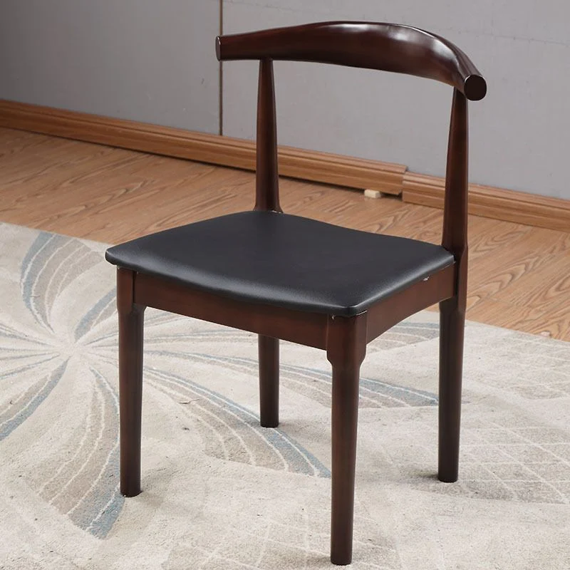 Sedia da pranzo senza braccioli da cucina legno Sedia da pranzo imbottita contemporanea Clearhalo