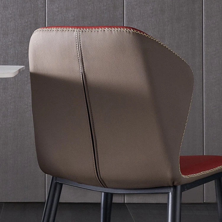 Sedia da pranzo senza braccioli dal design industriale. Sedie da pranzo ecopelle Clearhalo