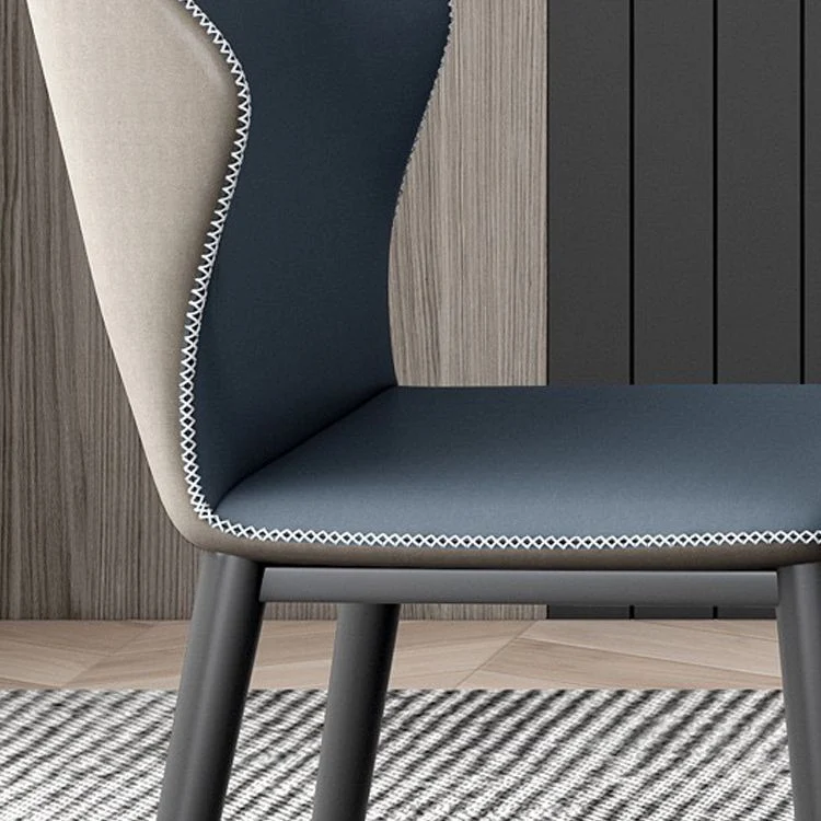 Sedia da pranzo senza braccioli dal design industriale. Sedie da pranzo ecopelle Clearhalo