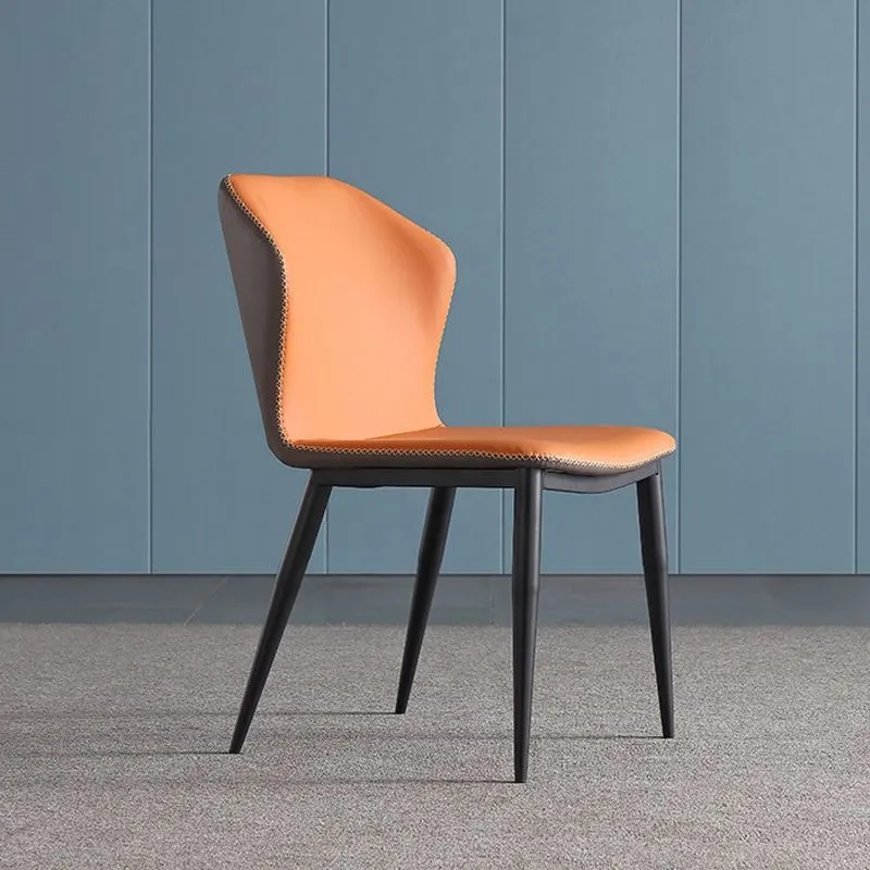 Sedia da pranzo senza braccioli dal design industriale. Sedie da pranzo ecopelle Clearhalo