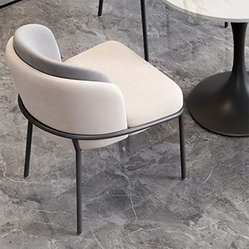Sedia da pranzo senza braccioli imbottita con sedia laterale stile industriale per sala da pranzo Clearhalo