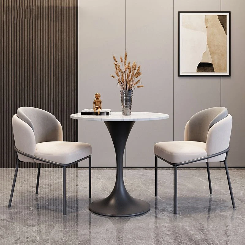 Sedia da pranzo senza braccioli imbottita con sedia laterale stile industriale per sala da pranzo Clearhalo