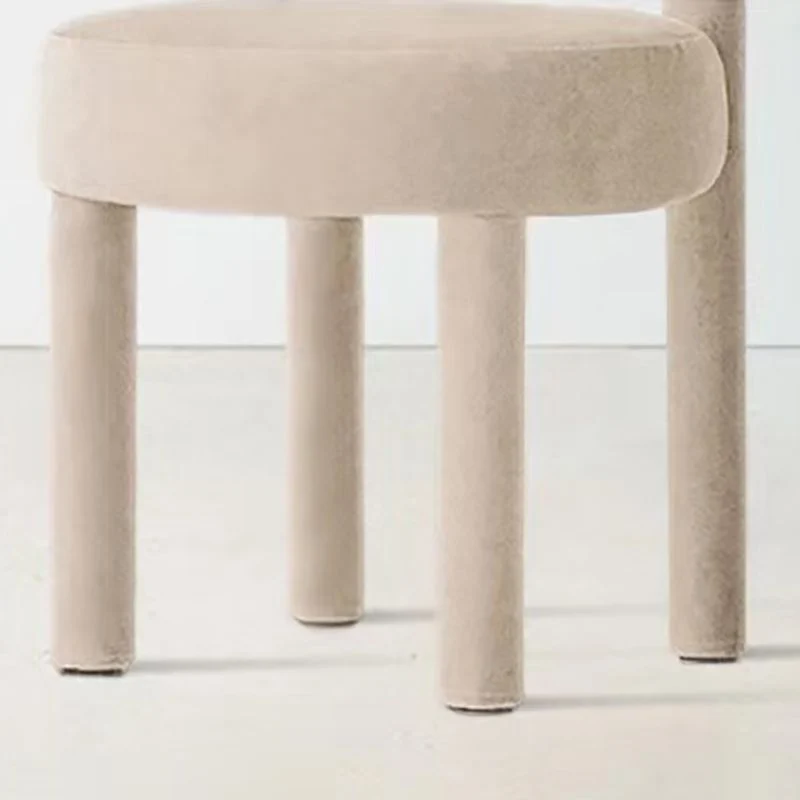 Sedia da pranzo senza braccioli imbottita con schienale aperto e stile moderno per la casa Clearhalo