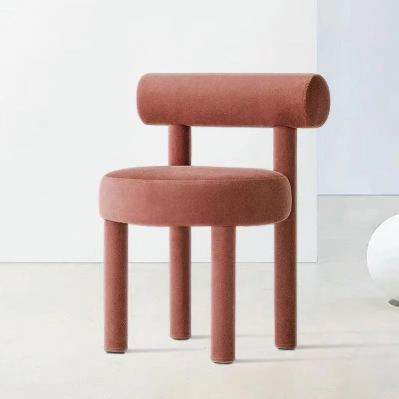 Sedia da pranzo senza braccioli imbottita con schienale aperto e stile moderno per la casa Clearhalo