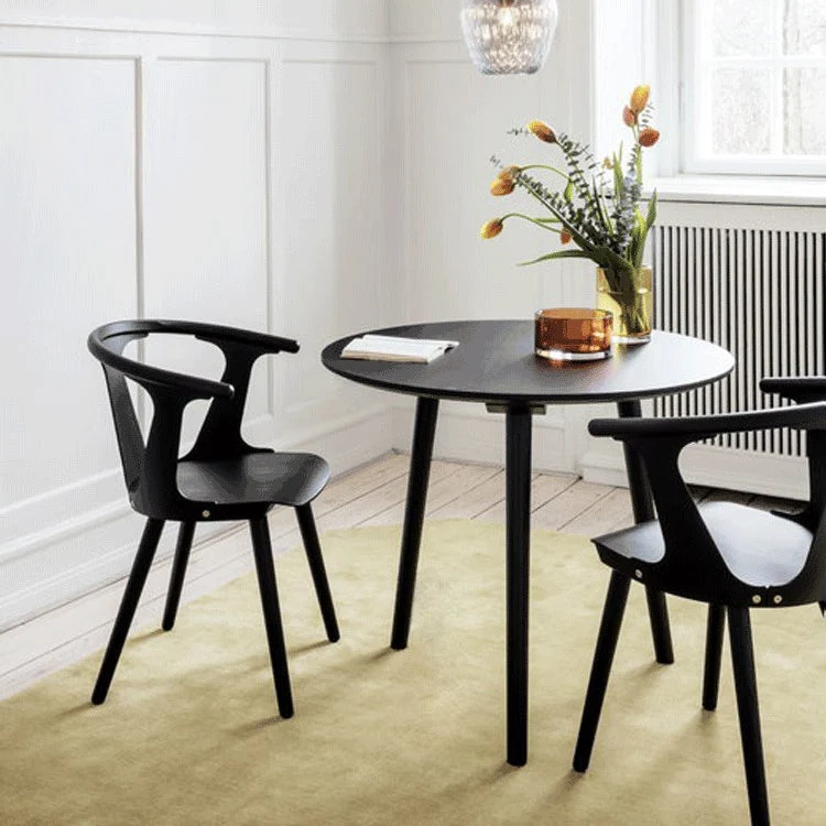 Sedia da pranzo senza braccioli imbottita stile scandinavo con schienale doghe Clearhalo