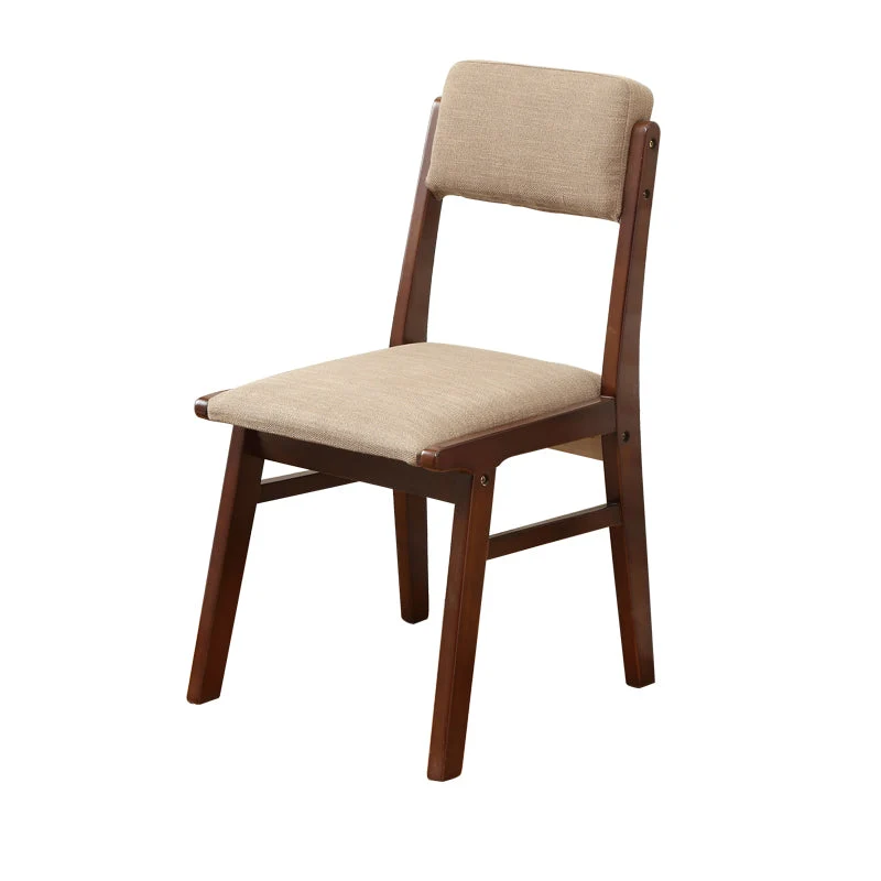 Sedia da pranzo senza braccioli legno Sedia laterale da pranzo singola imbottita con schienale aperto Clearhalo