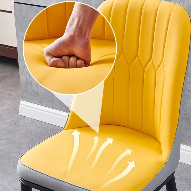 Sedia da pranzo senza braccioli metallo Glam Parsons Sedia singola da pranzo per ristorante Clearhalo