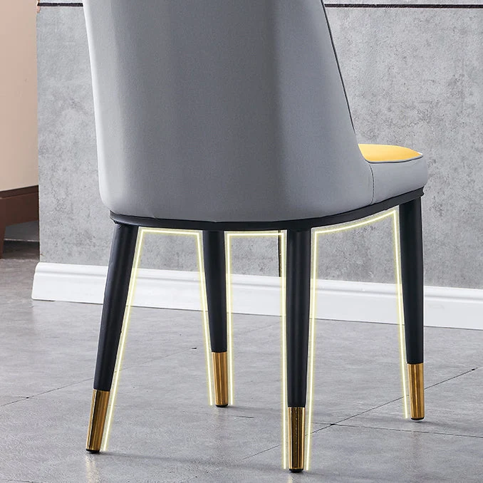 Sedia da pranzo senza braccioli metallo Glam Parsons Sedia singola da pranzo per ristorante Clearhalo