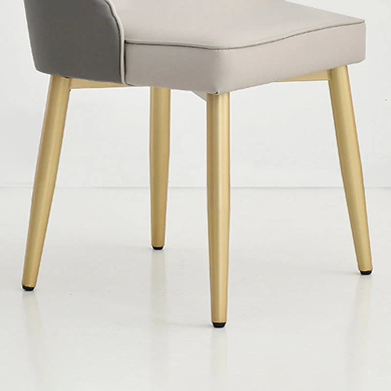 Sedia da pranzo senza braccioli metallo stile nordico Sedia laterale da pranzo tessuto imbottito Clearhalo