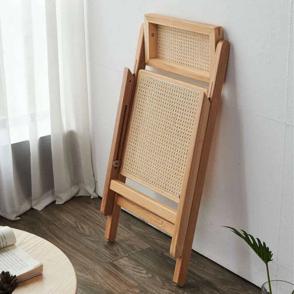 Sedia da pranzo senza braccioli moderna con schienale aperto legno massello con finitura opaca Clearhalo