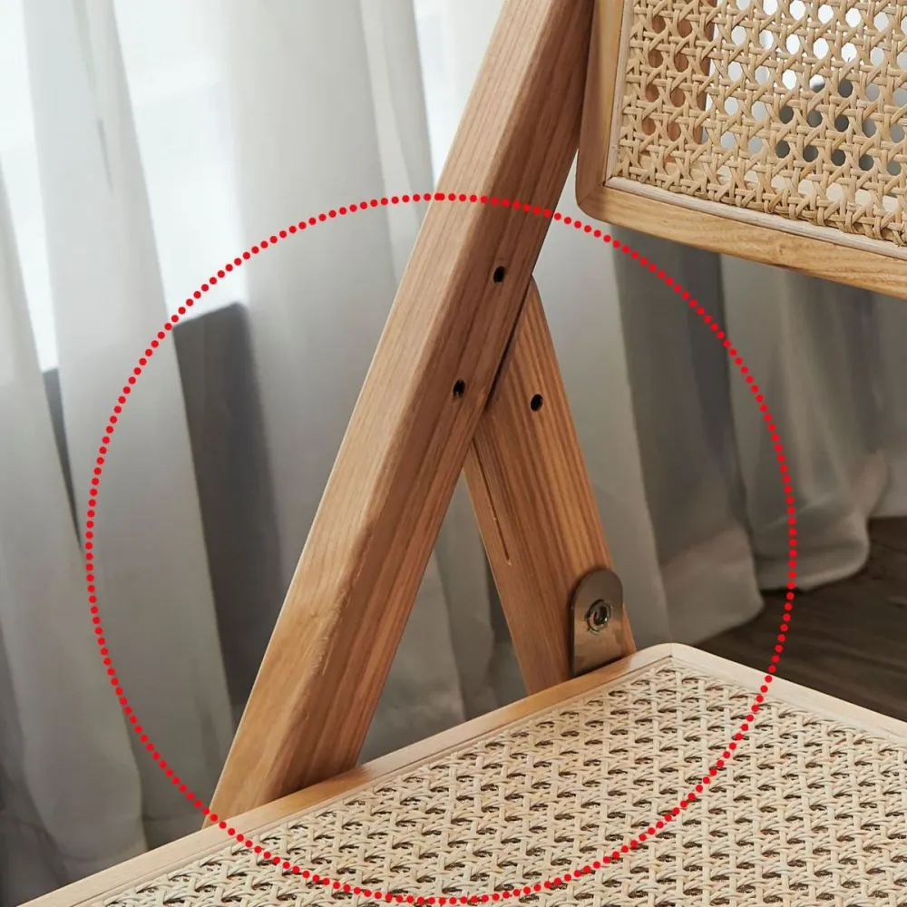 Sedia da pranzo senza braccioli moderna con schienale aperto legno massello con finitura opaca Clearhalo