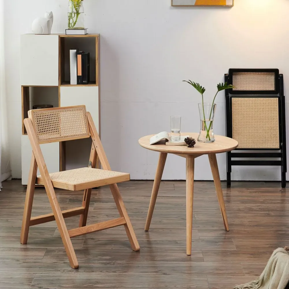 Sedia da pranzo senza braccioli moderna con schienale aperto legno massello con finitura opaca Clearhalo