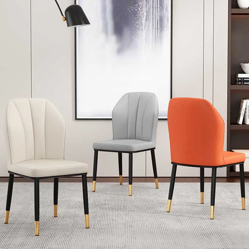 Sedia da pranzo senza braccioli moderna pelle per interni da 36 pollici per ristorante Clearhalo