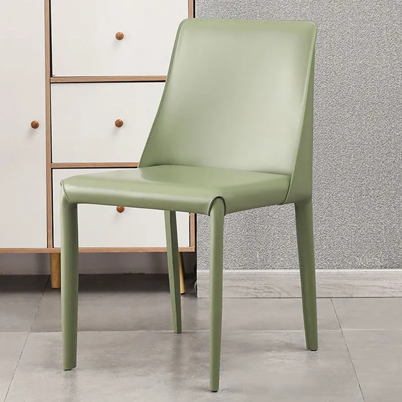 Sedia da pranzo senza braccioli pelle con sedia laterale imbottita per sala da pranzo Clearhalo