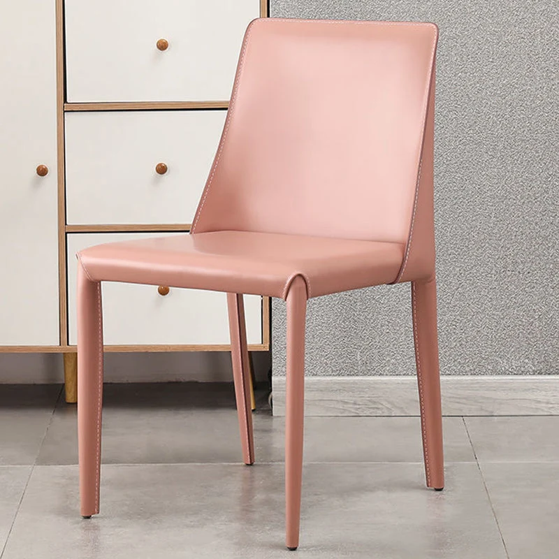 Sedia da pranzo senza braccioli pelle con sedia laterale imbottita per sala da pranzo Clearhalo