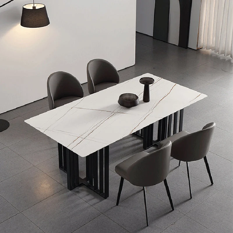 Sedia da pranzo senza braccioli per cucina stile moderno con gambe metallo Clearhalo