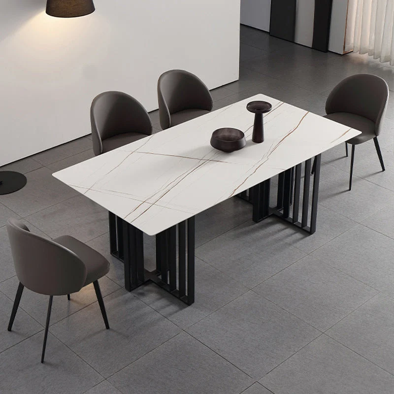 Sedia da pranzo senza braccioli per cucina stile moderno con gambe metallo Clearhalo