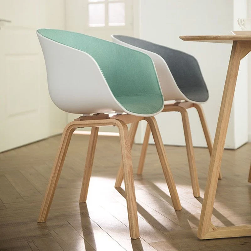 Sedia da pranzo senza braccioli plastica dal design minimalista. Sedia laterale da pranzo con schienale solido Clearhalo