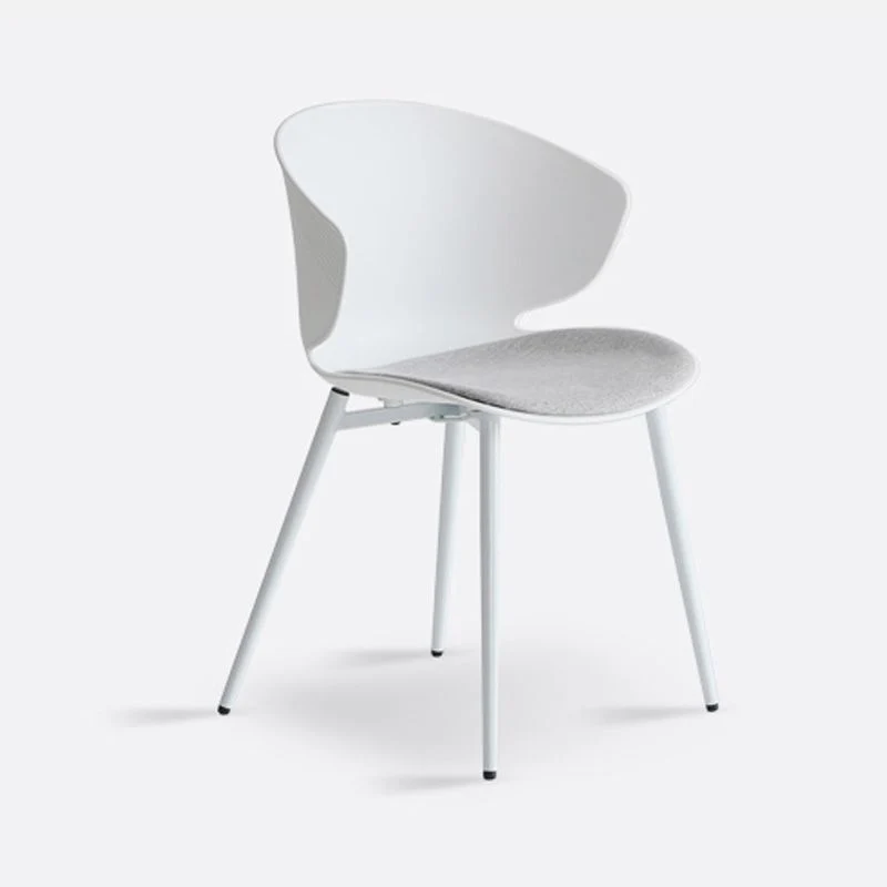 Sedia da pranzo senza braccioli plastica imbottita per sala da pranzo moderna Clearhalo