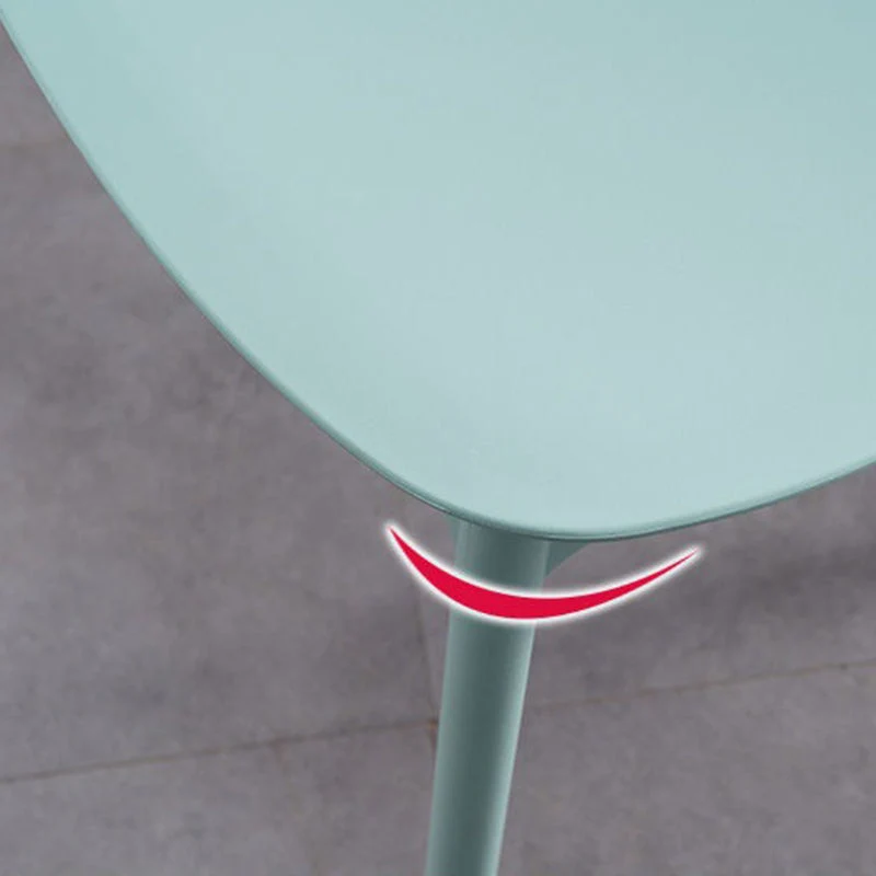 Sedia da pranzo senza braccioli plastica per interni, sedia laterale con schienale aperto Clearhalo