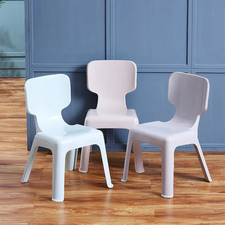 Sedia da pranzo senza braccioli plastica stile contemporaneo Sedie da pranzo con schienale solido per la casa Clearhalo