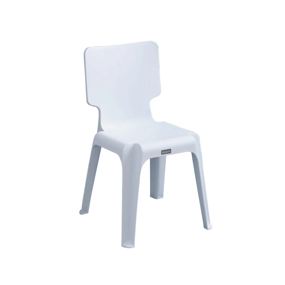 Sedia da pranzo senza braccioli plastica stile contemporaneo Sedie da pranzo con schienale solido per la casa Clearhalo