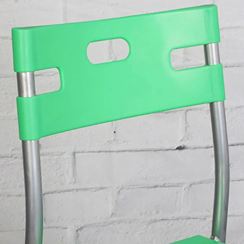 Sedia da pranzo senza braccioli plastica stile minimalista Sedia laterale da pranzo impilabile con schienale aperto Clearhalo