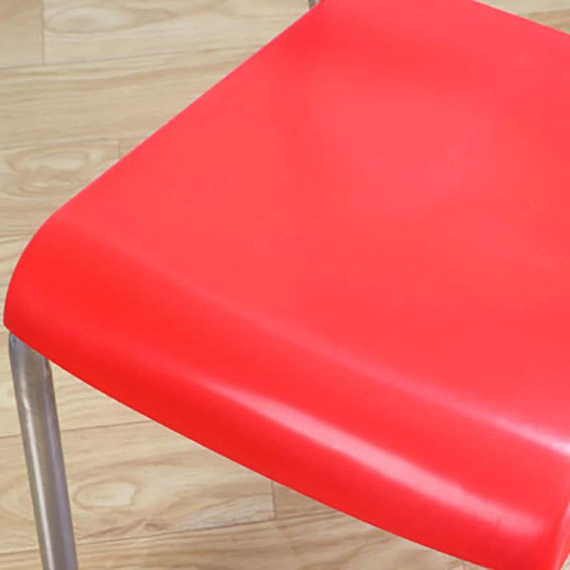 Sedia da pranzo senza braccioli plastica stile minimalista Sedia laterale da pranzo impilabile con schienale aperto Clearhalo