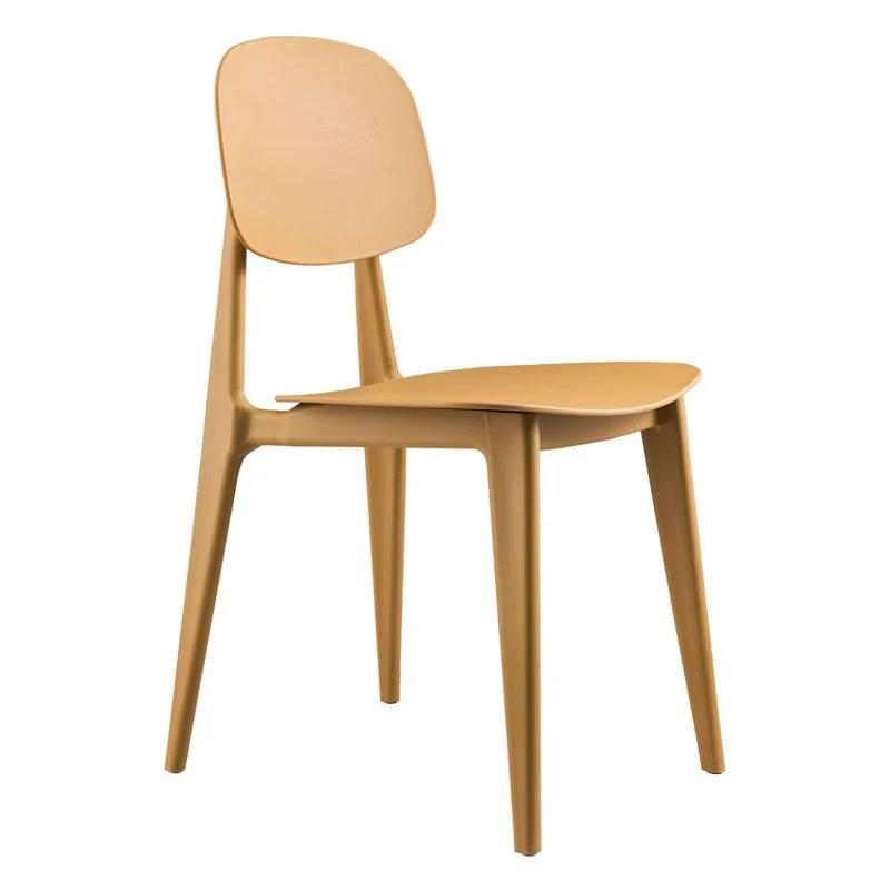 Sedia da pranzo senza braccioli plastica stile moderno, sedie laterali da pranzo con schienale aperto per uso domestico Cl...