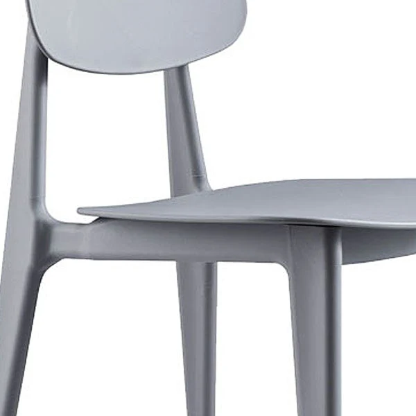 Sedia da pranzo senza braccioli plastica stile moderno, sedie laterali da pranzo con schienale aperto per uso domestico Cl...