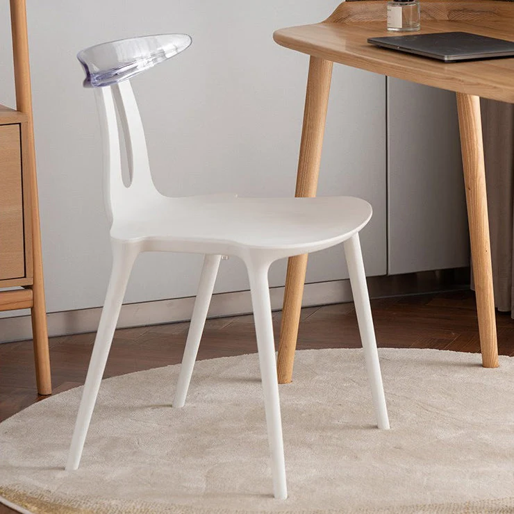 Sedia da pranzo senza braccioli plastica stile moderno per uso domestico Clearhalo