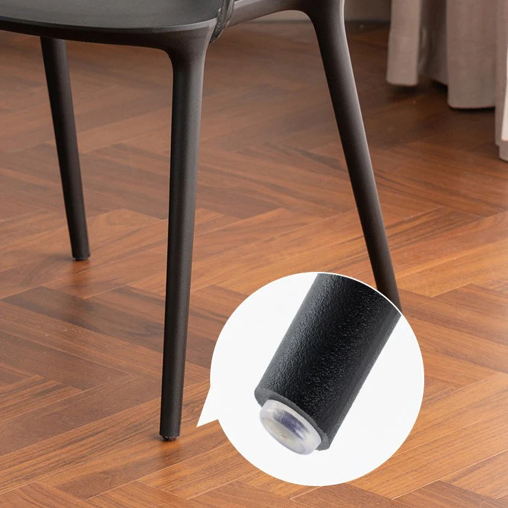 Sedia da pranzo senza braccioli plastica stile moderno per uso domestico Clearhalo