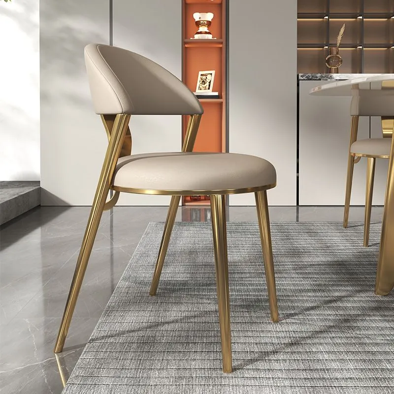 Sedia da pranzo senza braccioli Sedia da pranzo Glam ecopelle Clearhalo