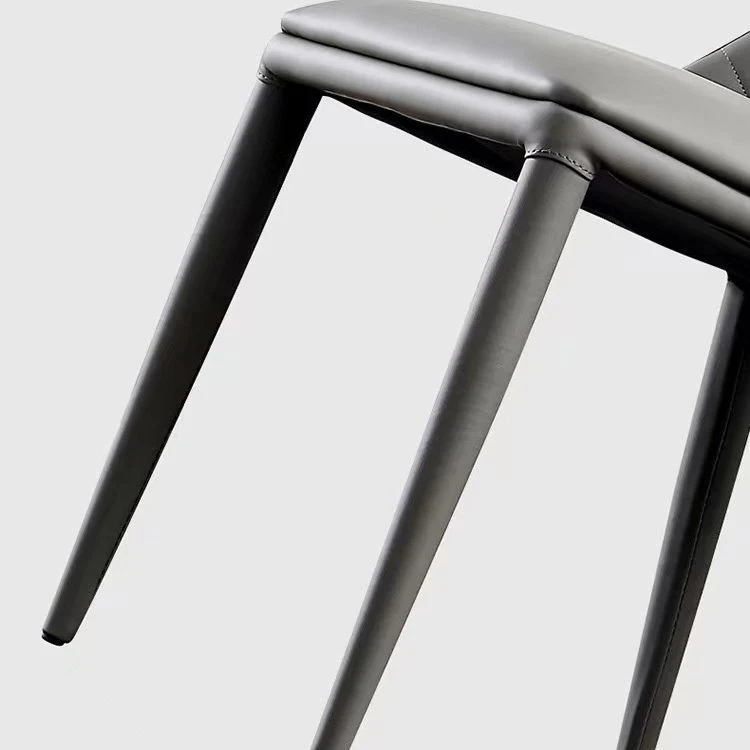 Sedia da pranzo senza braccioli stile moderno per cucina con gambe metallo Clearhalo