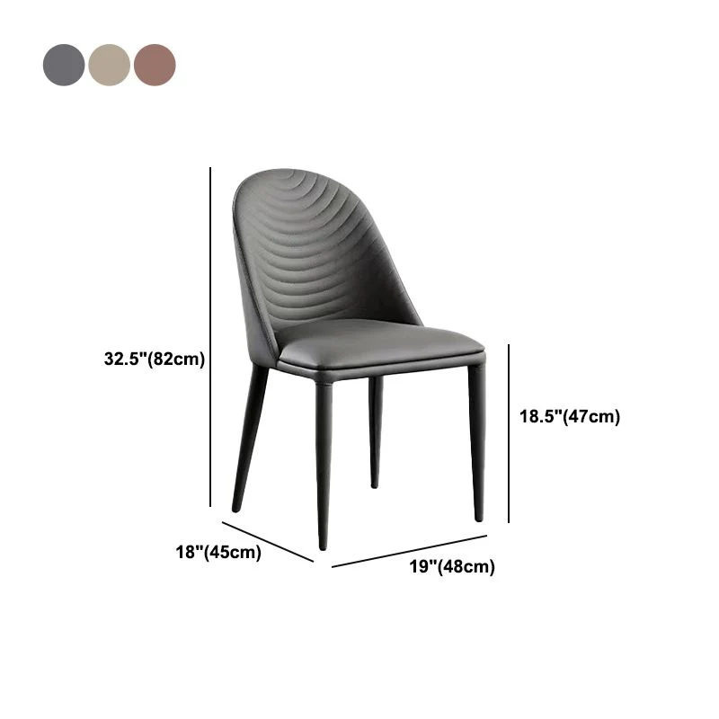 Sedia da pranzo senza braccioli stile moderno per cucina con gambe metallo Clearhalo