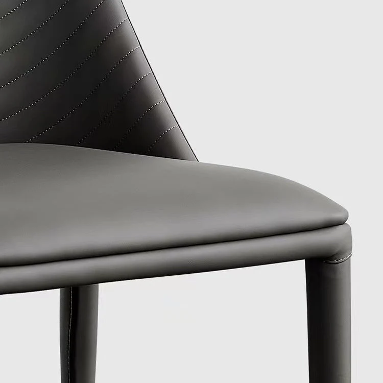 Sedia da pranzo senza braccioli stile moderno per cucina con gambe metallo Clearhalo