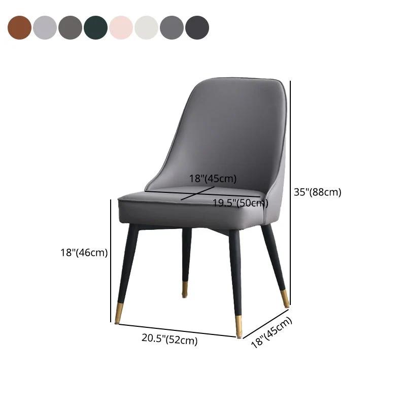 Sedia da pranzo senza braccioli stile nordico Sedia laterale da pranzo tessuto imbottito per uso domestico Clearhalo