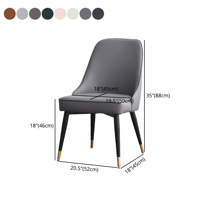 Sedia da pranzo senza braccioli stile nordico Sedia laterale da pranzo tessuto imbottito per uso domestico Clearhalo