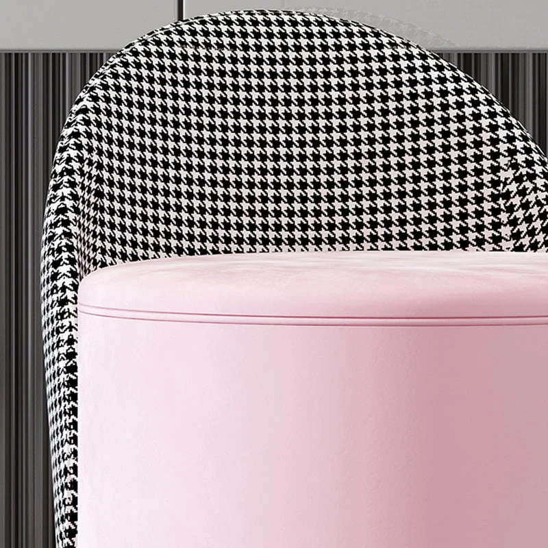 Sedia da pranzo senza braccioli velluto stile glamour Sedie da pranzo metallo per uso domestico Clearhalo