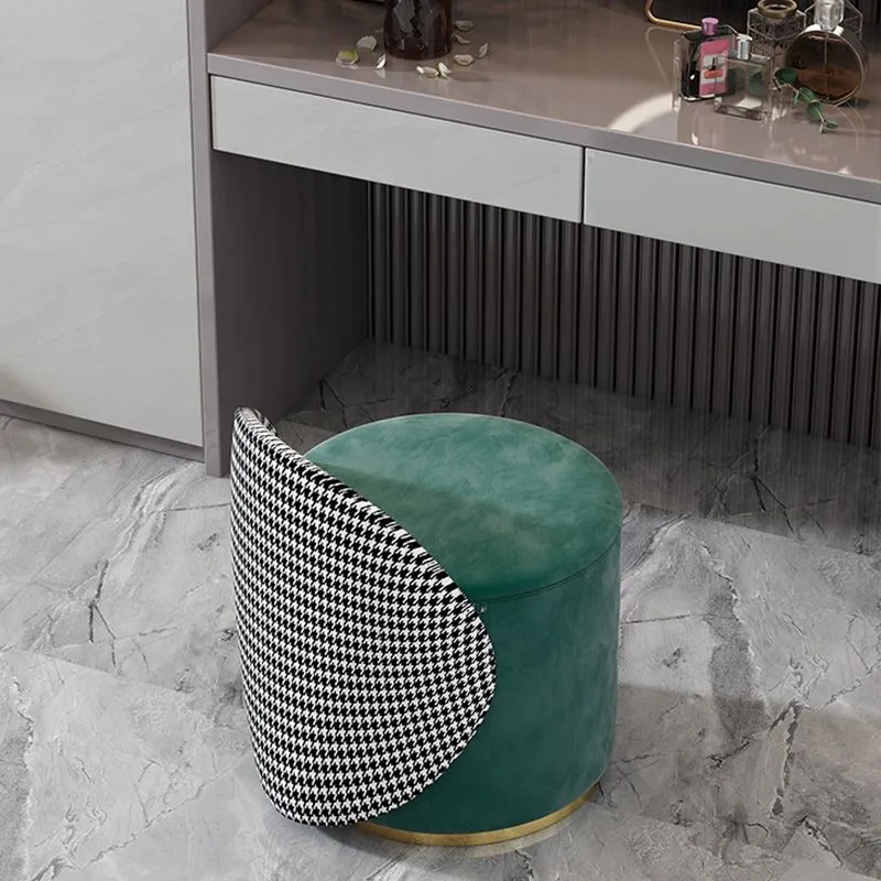 Sedia da pranzo senza braccioli velluto stile glamour Sedie da pranzo metallo per uso domestico Clearhalo