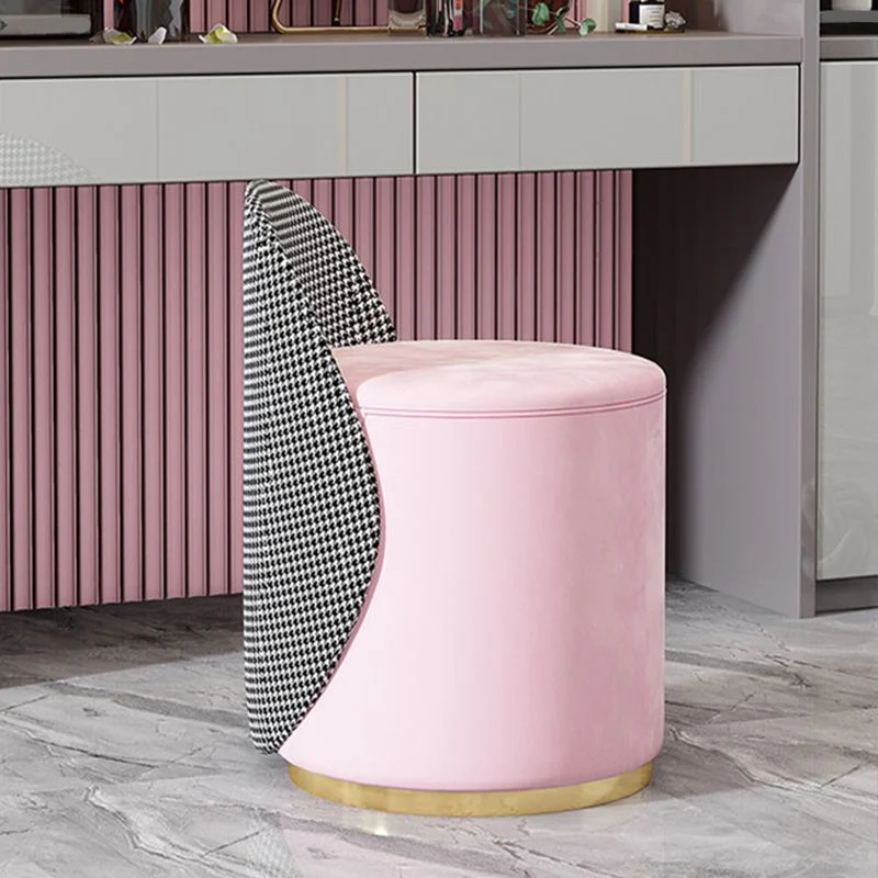Sedia da pranzo senza braccioli velluto stile glamour Sedie da pranzo metallo per uso domestico Clearhalo