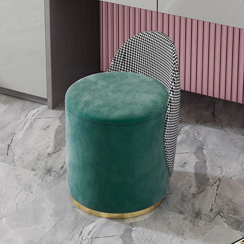 Sedia da pranzo senza braccioli velluto stile glamour Sedie da pranzo metallo per uso domestico Clearhalo